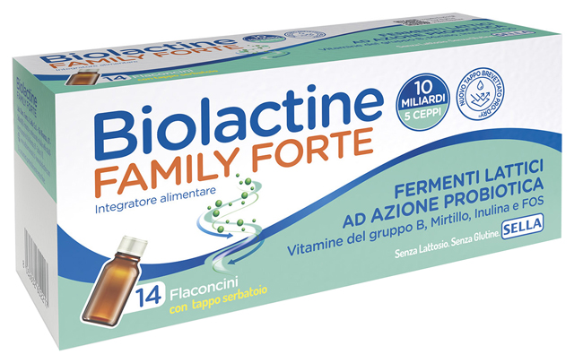 BIOLACTINE FAMILY FORTE 10 MILIARDI 14 FLACONCINI DA 9 ML - Parafarmacia Mostacciano