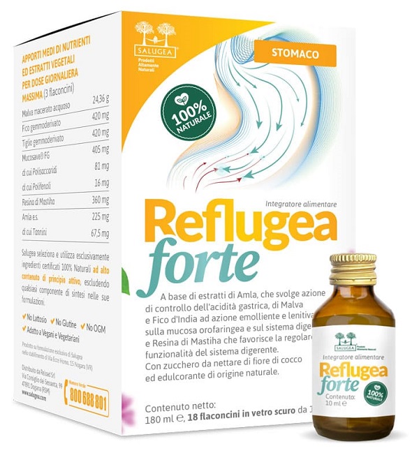 SALUGEA REFLUGEA FORTE 18 FLACONCINI DA 10 ML - Parafarmacia Mostacciano