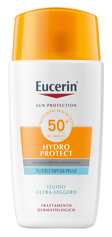 EUCERIN SUN FACE HYDRO PROTECT FLUIDO ULTRA LEGGERO SPF50+ 50 ML - Parafarmacia Mostacciano
