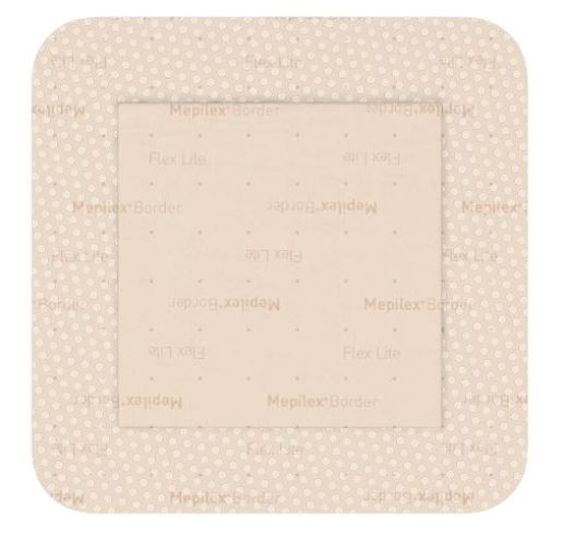 MEDICAZIONE IN SCHIUMA DI POLIURETANO MEPILEX BORDER FLEX LITE 7,5X7,5 CM 5 PEZZI - Parafarmacia Mostacciano