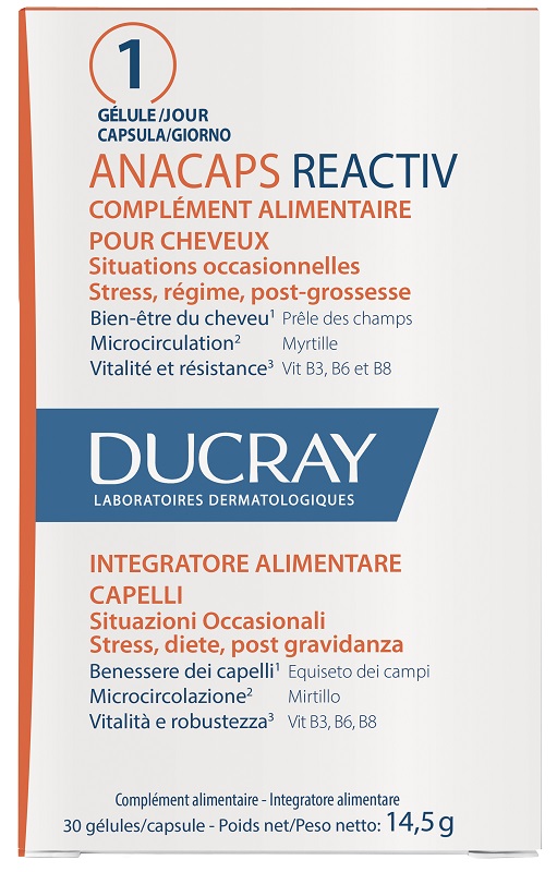 ANACAPS REACTIV CAPELLI SITUAZIONE OCCASIONALE 30 CAPSULE - Parafarmacia Mostacciano