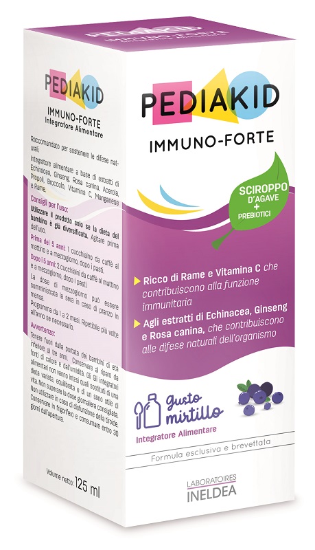 PEDIAKID IMMUNO FORTE SCIROPPO 125 ML - Parafarmacia Mostacciano
