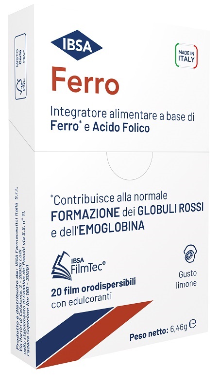 FERRO IBSA 20 FILM ORODISPERSIBILI - Parafarmacia Mostacciano