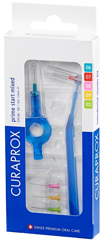 CURAPROX CPS PRIME START MIXED PACK WITH CPS 06 -011 +UHS 409 + UHS 470 BLUE HOLDERS + CAPS - Parafarmacia Mostacciano