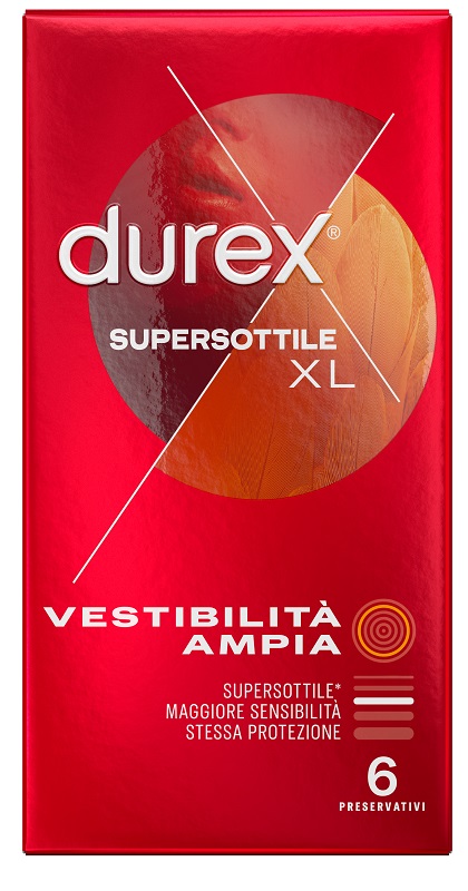 PROFILATTICO DUREX SUPERSOTTILE XL 6 PEZZI - Parafarmacia Mostacciano