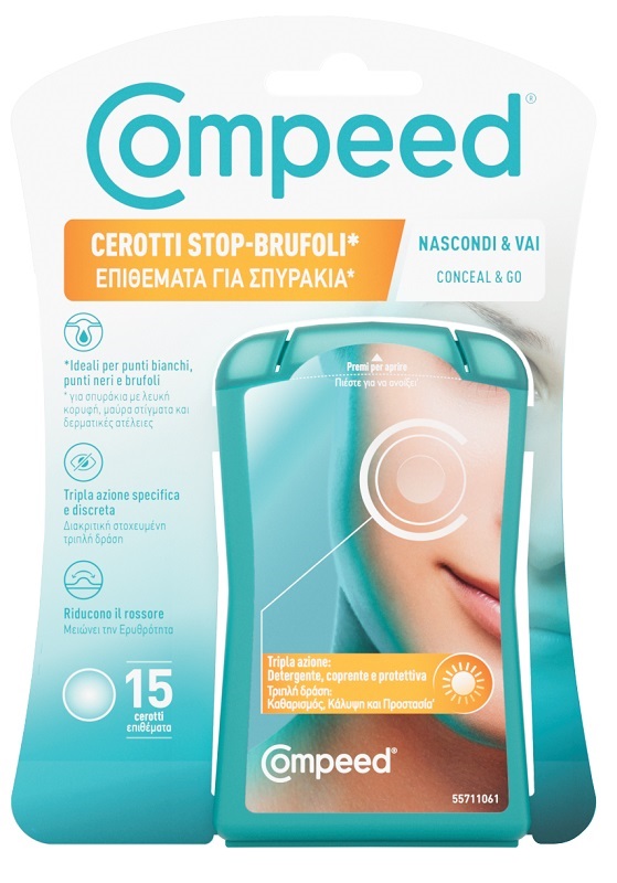 COMPEED CEROTTI STOP BRUFOLI NASCONDI & VAI 15 PEZZI - Parafarmacia Mostacciano
