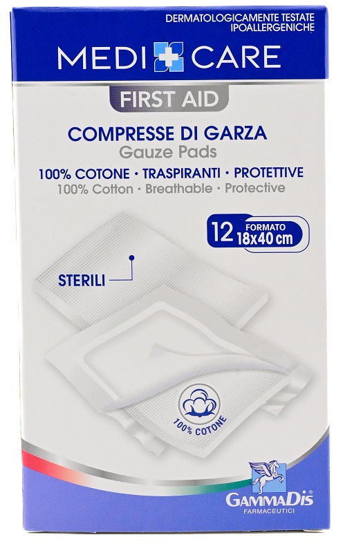 GARZA MEDICARE COTONE 18X40 CM 12 PEZZI - Parafarmacia Mostacciano