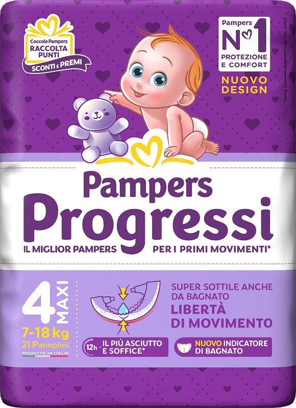 PAMPERS PROGRESSI MAXI 21 PEZZI - Parafarmacia Mostacciano