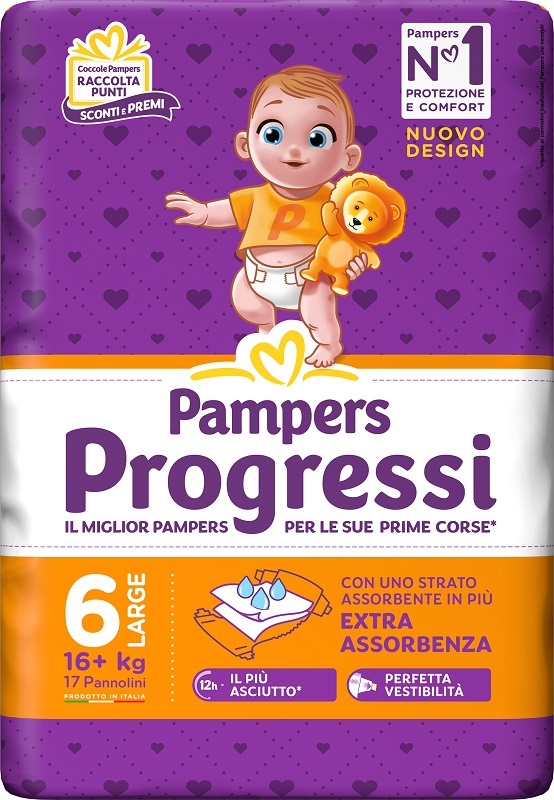 PAMPERS PROGRESSI XL 17 PEZZI - Parafarmacia Mostacciano