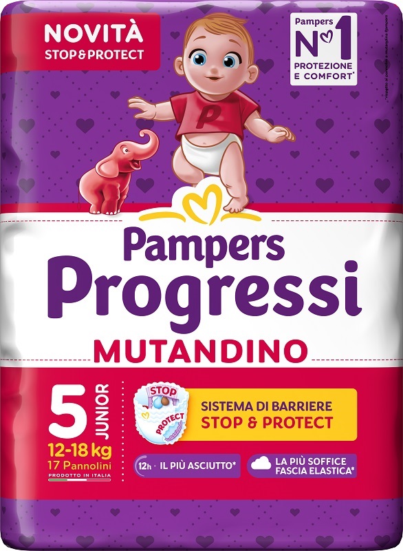 PAMPERS PROGRESSI MUTANDINA JUNIOR 17 PEZZI - Parafarmacia Mostacciano