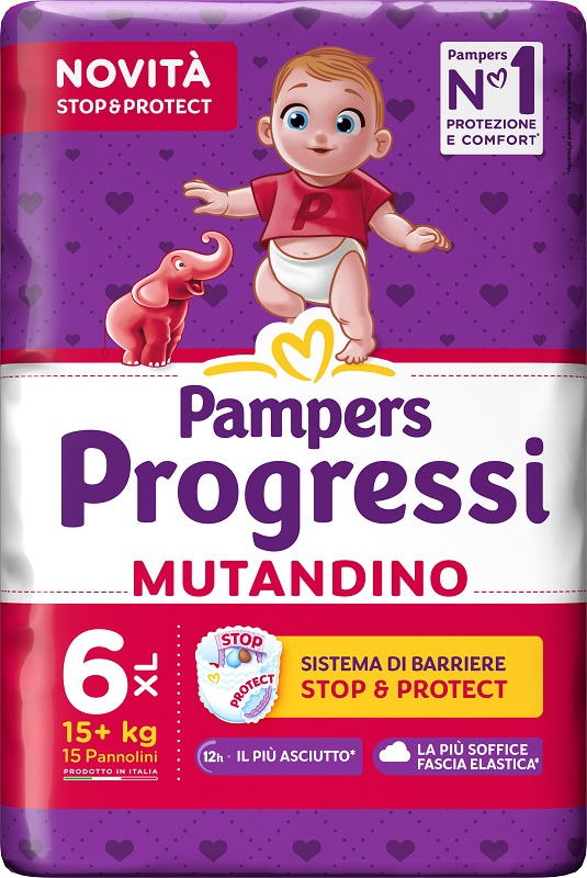 PAMPERS PROGRESSI MUTANDINA XL CP 15 PEZZI - Parafarmacia Mostacciano