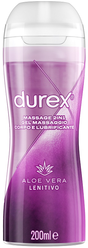 DUREX MASSAGE 2 IN 1 GEL MASSAGGIO CORPO E LUBRIFICANTE ALOE VERA 200 ML - Parafarmacia Mostacciano