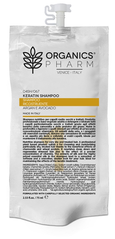 ORGANICS PHARM KERATIN SHAMPOO 75 ML - Parafarmacia Mostacciano
