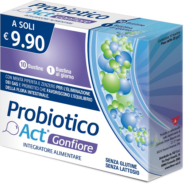 PROBIOTICO ACT GONFIORE 10 BUSTINE - Parafarmacia Mostacciano