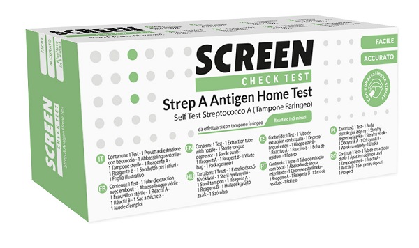 STREP A ANTIGEN HOME TEST DETERMINAZIONE QUALITATIVA ANTIGENI STREPTOCOCCO A DA TAMPONE FARINGEO 1 PEZZO - Parafarmacia Mostacciano
