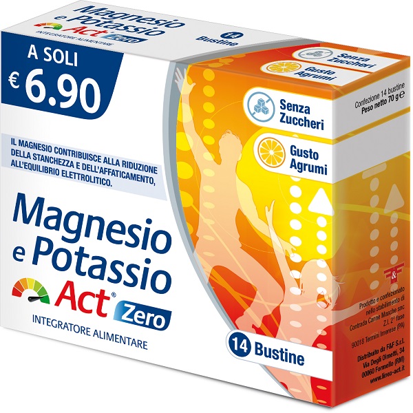 MAGNESIO E POTASSIO ACT ZERO 14 BUSTINE - Parafarmacia Mostacciano