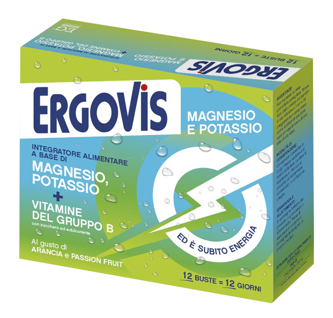 ERGOVIS MG+K VITAMINE B CON ZUCCHERO 12 BUSTINE - Parafarmacia Mostacciano