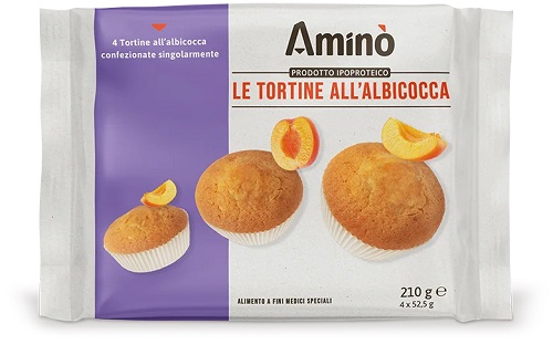 AMINO' LE TORTINE ALBICOCCA 4 PEZZI DA 52,5 G - Parafarmacia Mostacciano