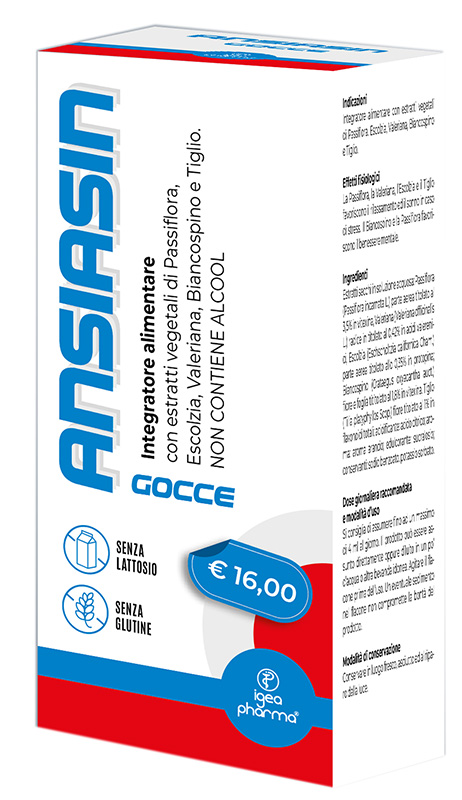ANSIASIN GOCCE 30 ML SENZA LATTOSIO SENZA GLUTINE NON CONTIENE ALCOOL - Parafarmacia Mostacciano