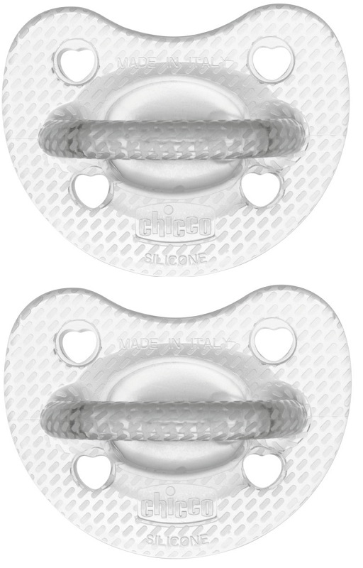 CHICCO GOMMOTTO SILICONE CRYSTAL 2-6 MESI 2 PEZZI - Parafarmacia Mostacciano