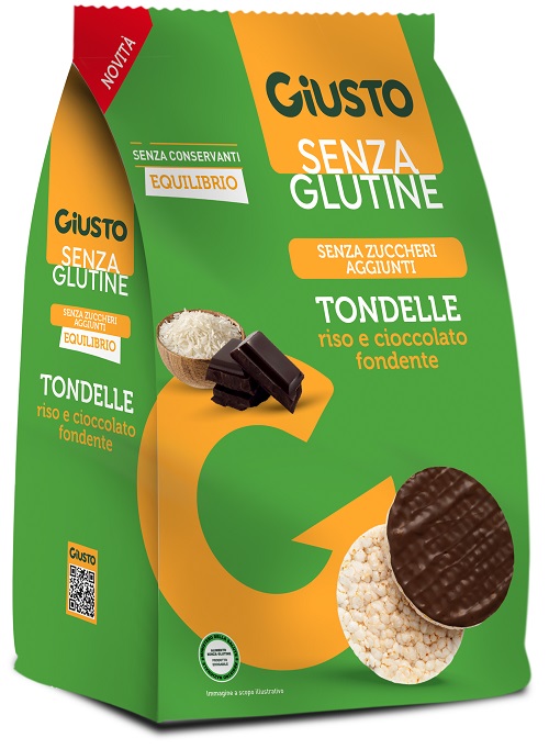 GIUSTO SENZA GLUTINE TONDELLE CIOCCOLATO FONDENTE NEW 60 G - Parafarmacia Mostacciano
