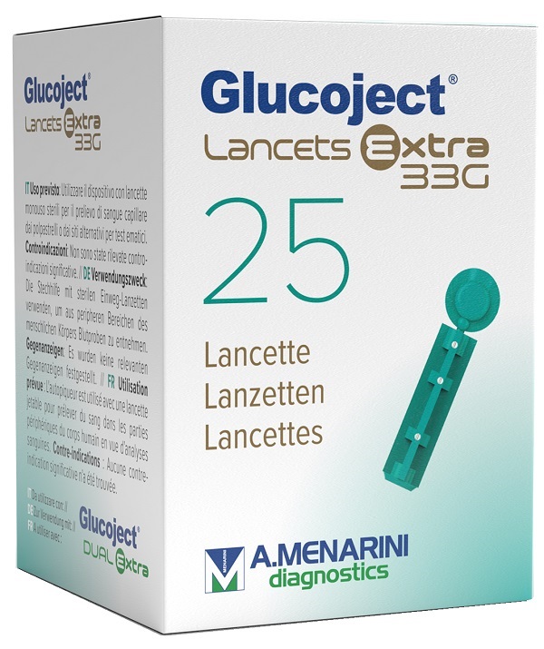 LANCETTA PUNGIDITO GLUCOJET EXTRA GAUGE 33 25 PEZZI - Parafarmacia Mostacciano