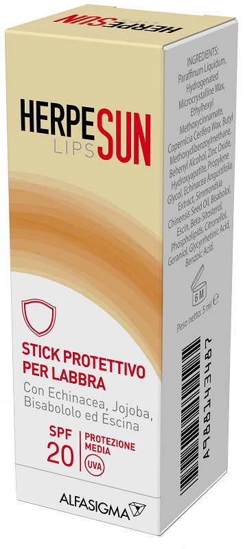 HERPESUN LIP STICK LABBRA SPF 20 5 ML - Parafarmacia Mostacciano