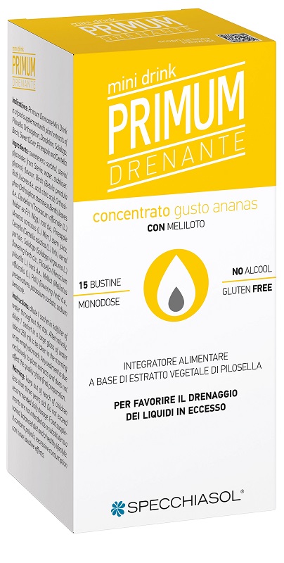 PRIMUM DRENANTE MINI DRINK ANANAS 15 BUSTINE - Parafarmacia Mostacciano