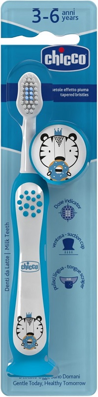 CHICCO SPAZZOLINO 3-6 YEARS AZZURRO - Parafarmacia Mostacciano