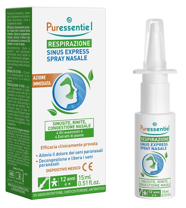 PURESSENTIEL SINUS SPRAY RESPIRAZIONE 15 ML - Parafarmacia Mostacciano