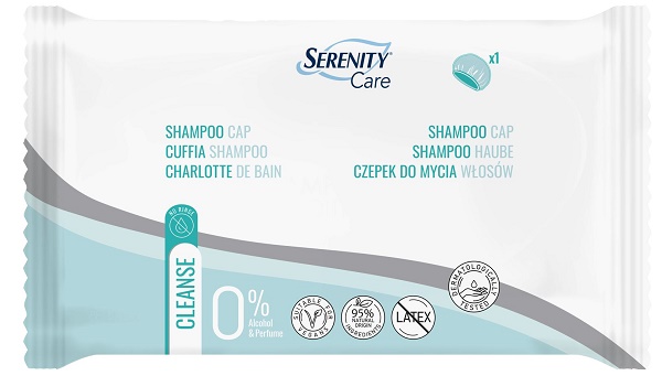 SERENITY CARE CUFFIA SHAMPOO CAPELLI ADATTA A PERSONE CON RIDOTTA MOBILITA' - Parafarmacia Mostacciano