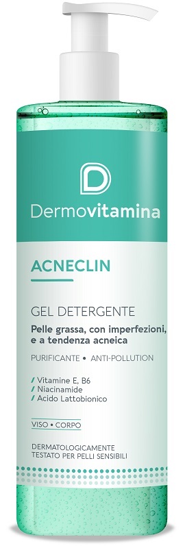 DERMOVITAMINA ACNECLIN GEL DETERGENTE 400 ML - Parafarmacia Mostacciano