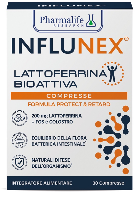 INFLUNEX LATTOFERRINA BIOATTIVA 30 COMPRESSE - Parafarmacia Mostacciano