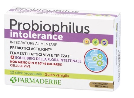 PROBIOPHILUS INTOLLERANCE 12 STICK PACK - Parafarmacia Mostacciano