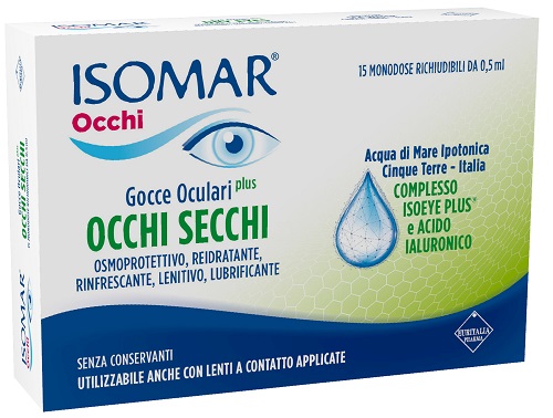 ISOMAR OCCHI SECCHI PLUS GOCCE OCULARI ACIDO IALURONICO 0,25% 15 FLACONCINI - Parafarmacia Mostacciano