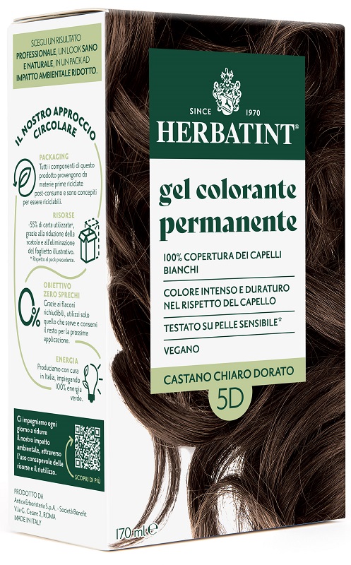 HERBATINT 5D CASTANO CHIARO DORATO 170 ML - Parafarmacia Mostacciano