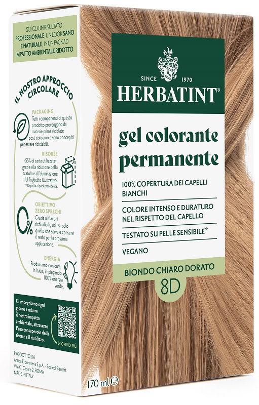 HERBATINT 8D BIONDO CHIARO DORATO 170 ML - Parafarmacia Mostacciano