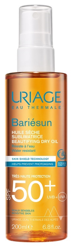 URIAGE EAU THERMALE BARIESUN SPF50+ OLIO SECCO ILLUMINANTE 200 ML - Parafarmacia Mostacciano