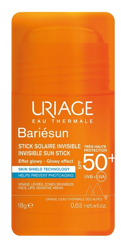 URIAGE EAU THERMALE BARIESUN SPF50+ STICK SOLAIRE INVISIBILE EFFET GLOWY 18 G - Parafarmacia Mostacciano