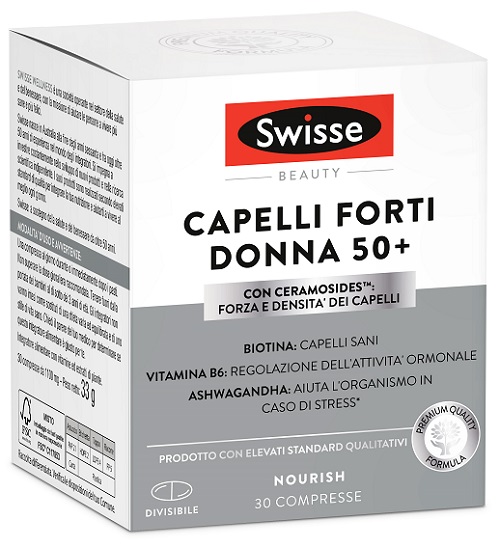 SWISSE CAPELLI FORTI DONNA 50+ 30 COMPRESSE - Parafarmacia Mostacciano