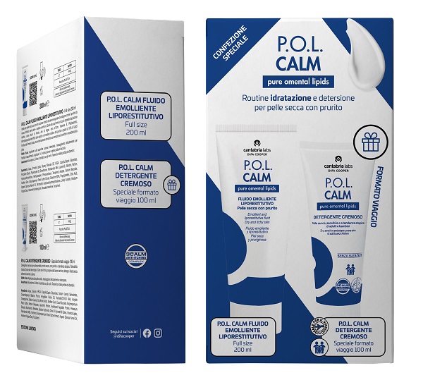 POL CALM FLUIDO EMOLLIENTE LIPORESTITUTIVO 200 ML + POL CALM DETERGENTE CREMOSO 100 ML - Parafarmacia Mostacciano